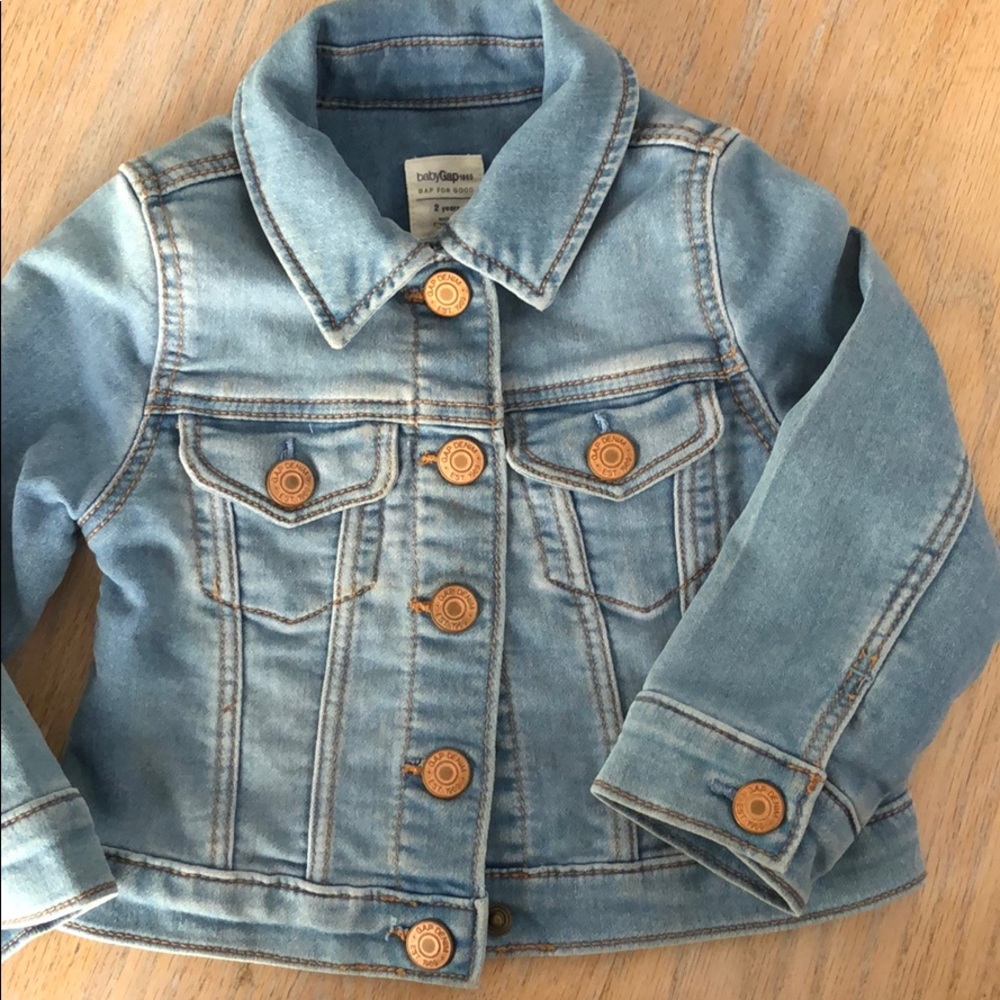 Baby gap 2T distressed stretch jean jacket.